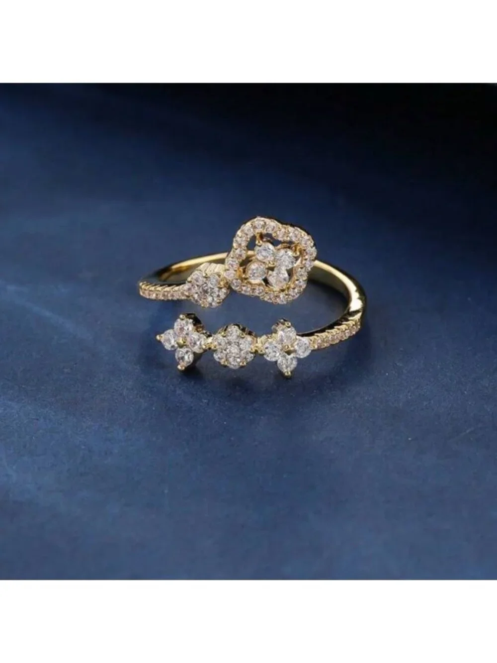 Diamond flower ring Q648